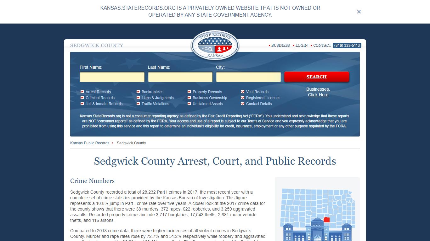 Sedgwick County Arrest, Court, and Public Records