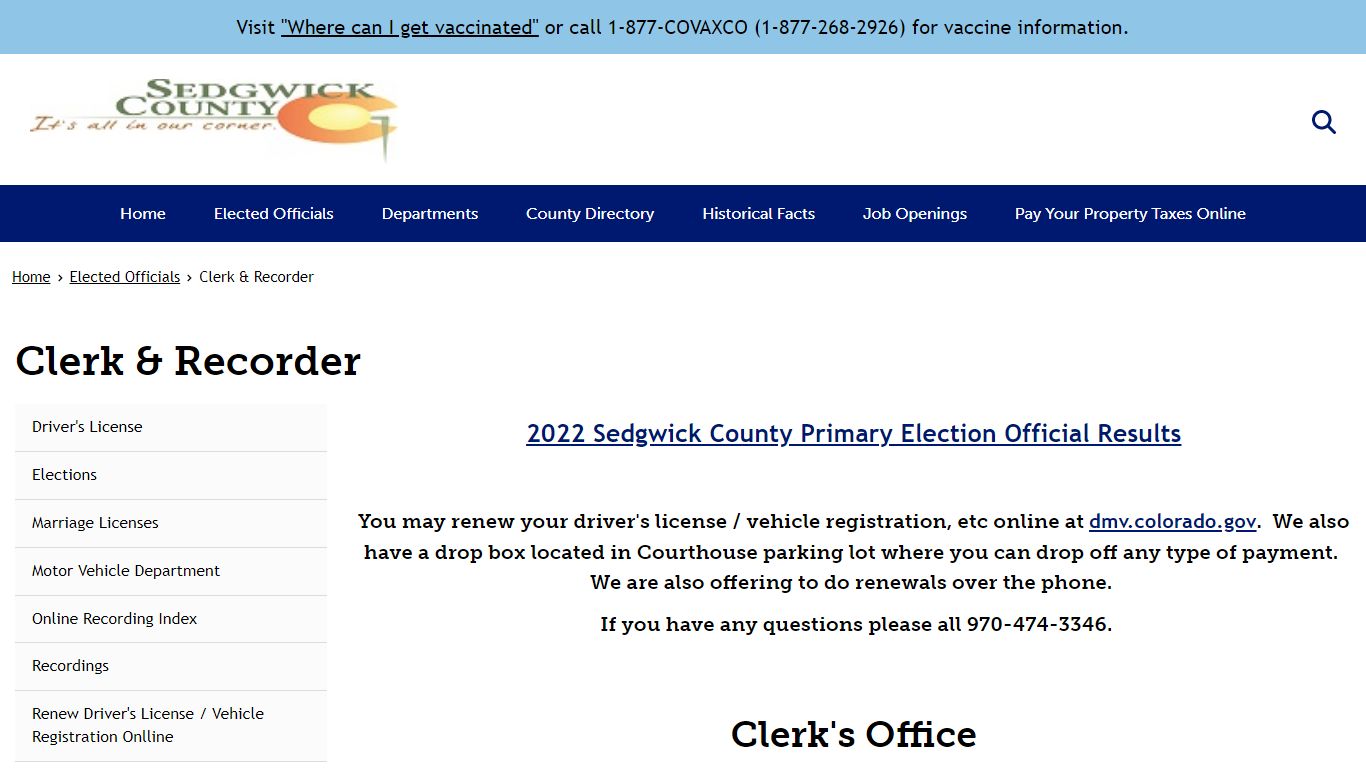Clerk & Recorder | Sedgwick County - Colorado